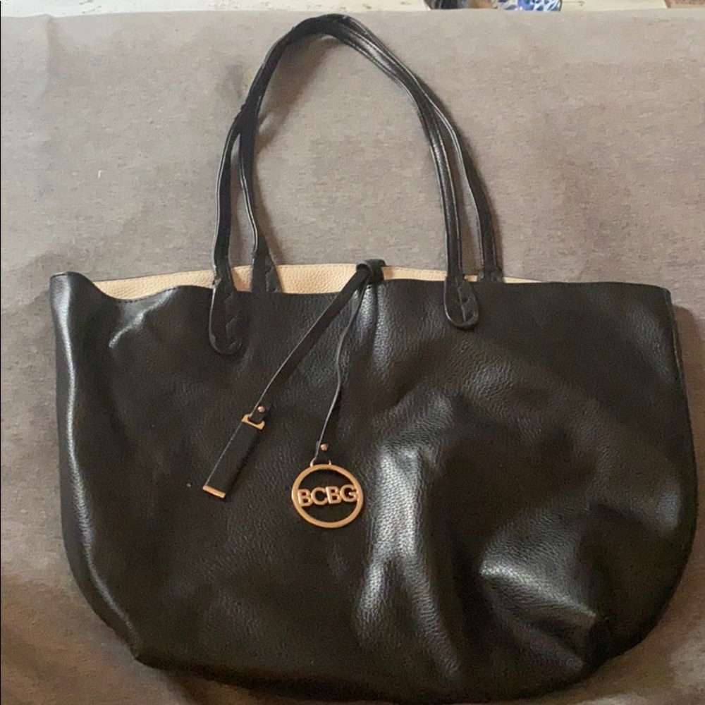 BCBG Reversible Leather Tote Bag